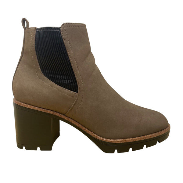 Naturalizer Women’s Taupe Chelsea Block Heel Madalynngore Ankle Boots Size 10M