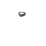 Sterling Silver Womens Blue Topaz Double Stone Ring Size 7 Elegant Vintage