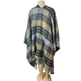 Unisex One Size East 5th Warm Toned Colored Plaid Shawl New