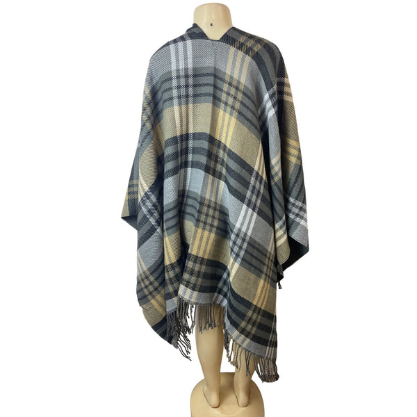 Unisex One Size East 5th Warm Toned Colored Plaid Shawl New
