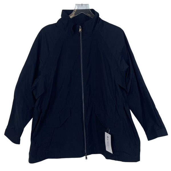 Athleta Womens Black Lightweight Full-Zip Jacket With Pockets Size 1X - New