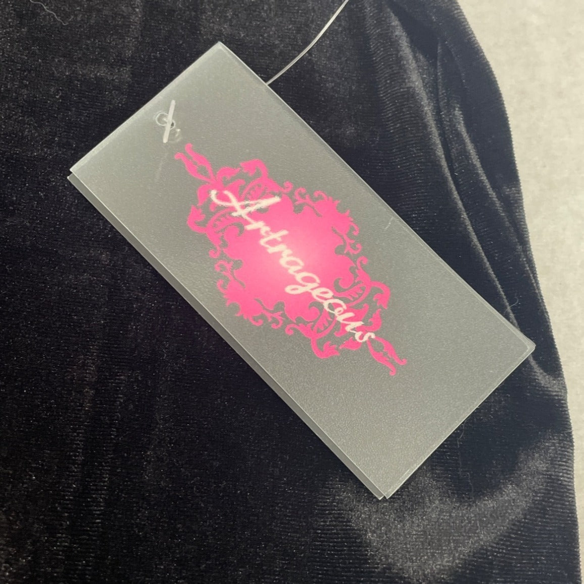 Astrageous Black Sleeveless Velvet Sleeveless Shirt Ruffle Neck Sz S - New