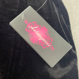 Astrageous Black Sleeveless Velvet Sleeveless Shirt Ruffle Neck Sz S - New