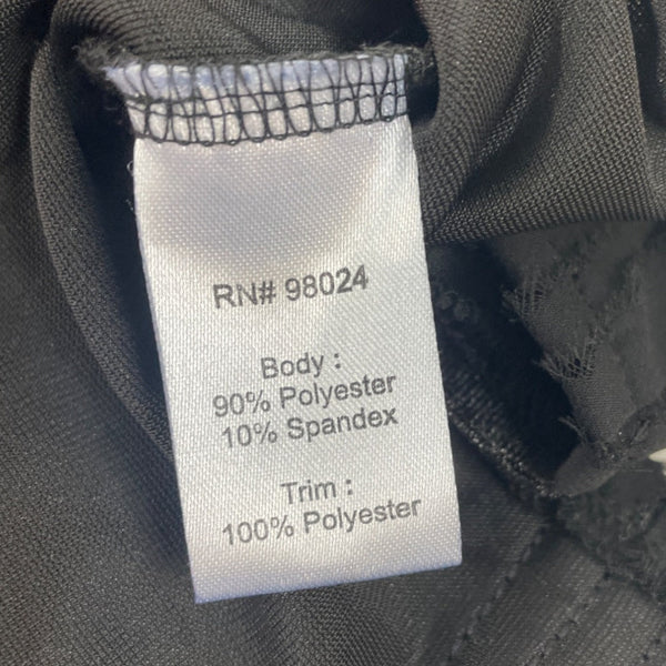 Astrageous Black Sleeveless Velvet Sleeveless Shirt Ruffle Neck Sz S - New