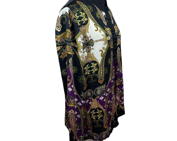 Vince Camuto Women's Black Button Down Long Sleeve Blouse Shirt Sz M