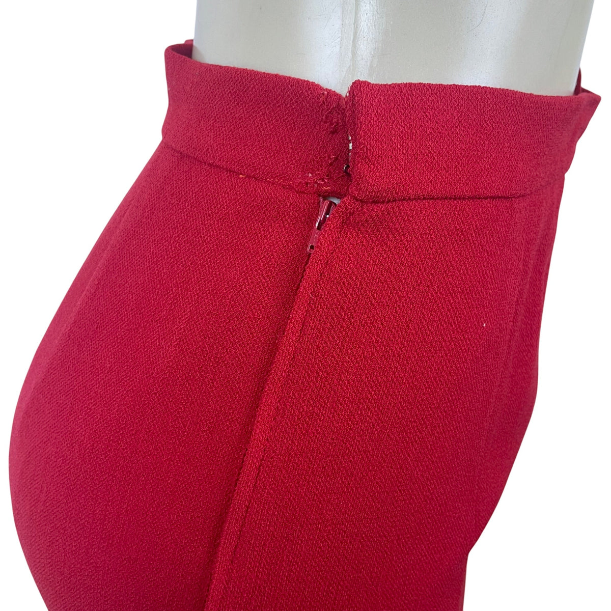 Valentino Vintage 2000's Womens Red Wool Skirt & Blazer Set Siz 8