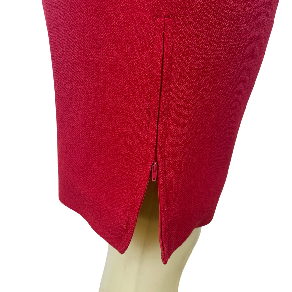 Valentino Vintage 2000's Womens Red Wool Skirt & Blazer Set Siz 8