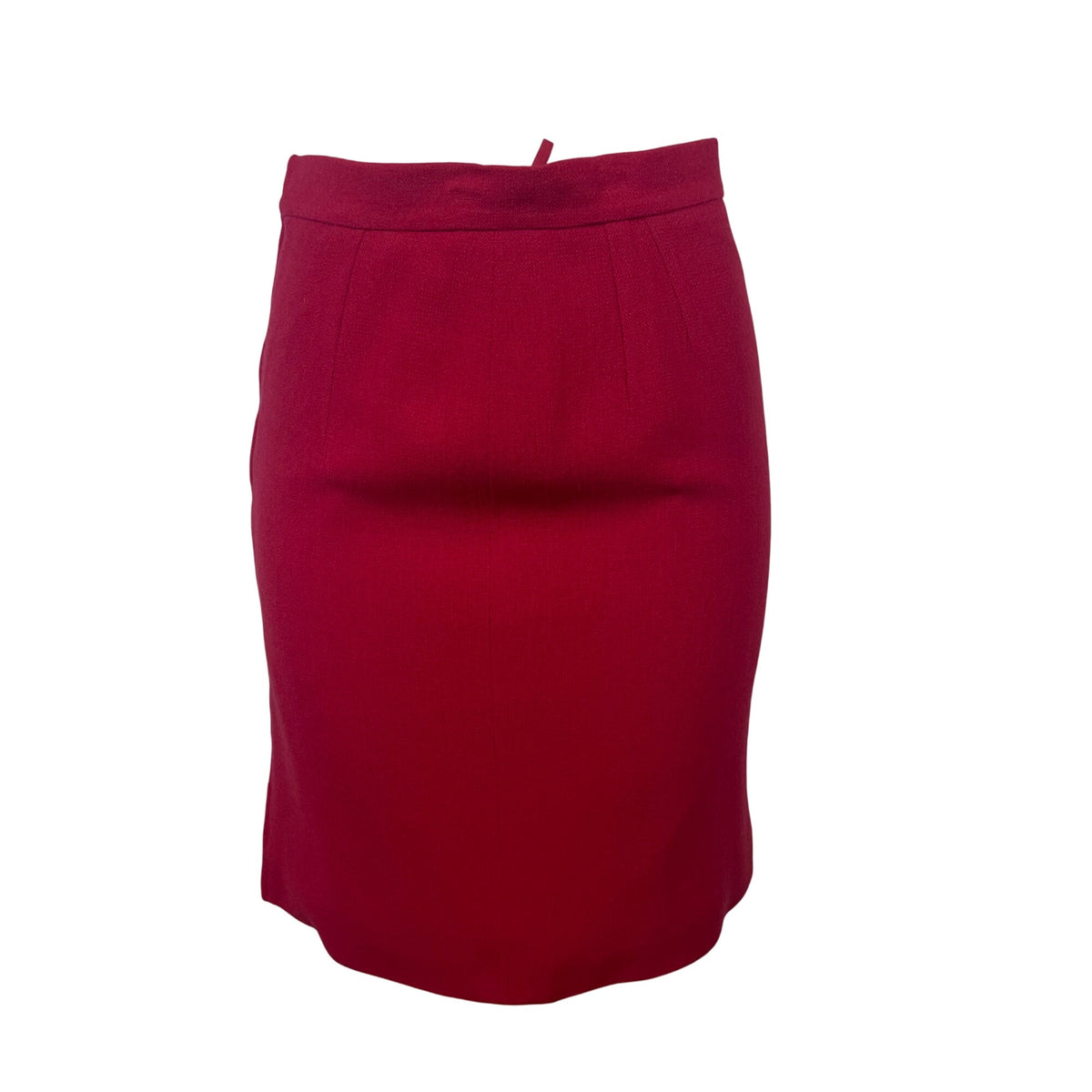 Valentino Vintage 2000's Womens Red Wool Skirt & Blazer Set Siz 8
