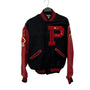 Wilson Mens Black & Red Wool/Leather Paris Letterman Jacket Size 42 Vintage