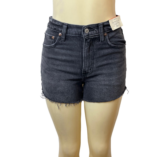 Abercrombie & Fitch Women's Black High Rise Denim Shorts Sz 26/2 - New