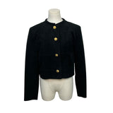 Vintage Count Rami Ltd Black Suede Jacket Classic 70s/80s Jo Robinson Inc. Sz 10