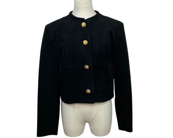 Vintage Count Rami Ltd Black Suede Jacket Classic 70s/80s Jo Robinson Inc. Sz 10
