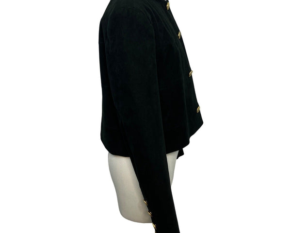 Vintage Count Rami Ltd Black Suede Jacket Classic 70s/80s Jo Robinson Inc. Sz 10