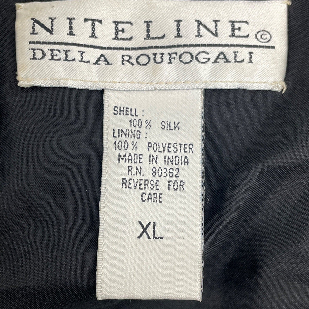 Niteline Vintage Black Sequined Open Front Long Sleeve Cardigan Jacket Womens XL