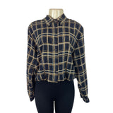 Vintage Yves St. Clair Plaid Button-Up Blouse