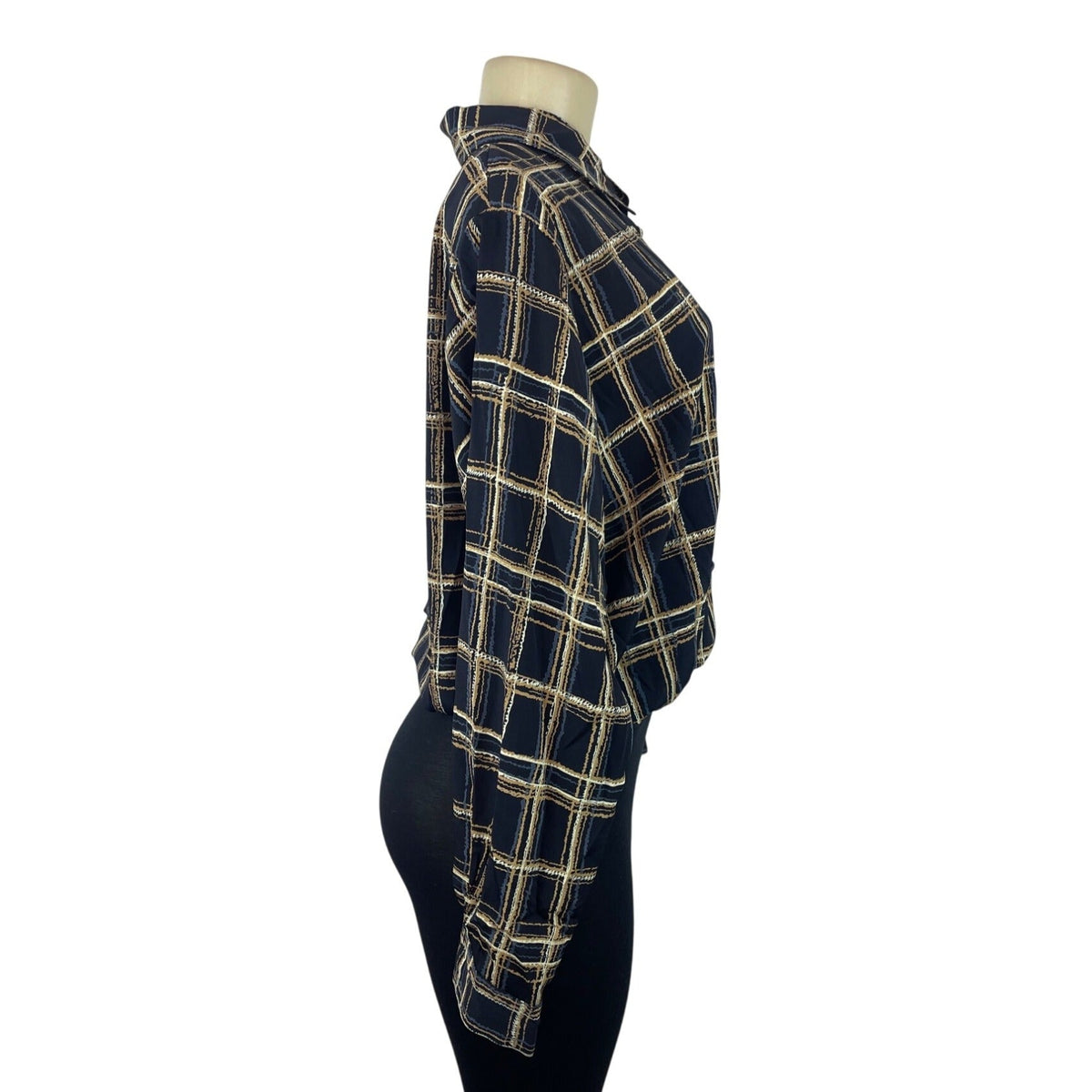 Vintage Yves St. Clair Plaid Button-Up Blouse