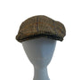 Vintage Millars Men's Grey Woven Virgin Wool Plaid Ivy Cap