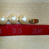 Monet Women Gold Tone Faux Pearl Necklace Vintage Classic 36 Inches Long Jewelry