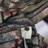 Vintage Escada By Margaretha Ley Metallic Blouse With Ruffle Detail Size 42