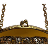 Whiting & Davis Co Women’s Gold Mesh Metal Frame Evening Coin Purse Size S