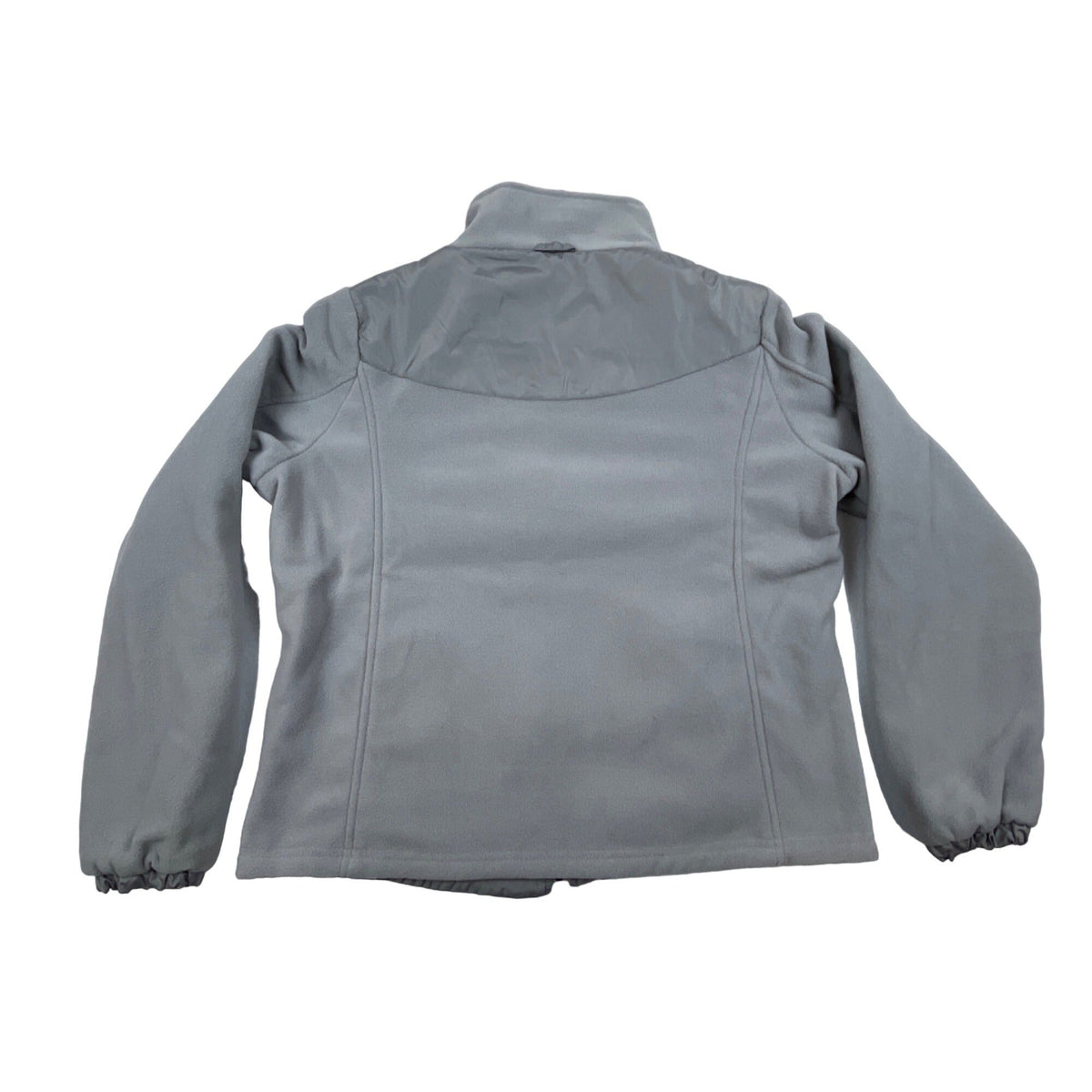 Koret Womens Medium Gray Full-Zip Fleece Jacket With Quilted Panels & Pockets