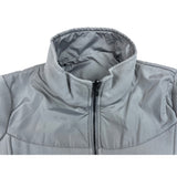 Koret Womens Medium Gray Full-Zip Fleece Jacket With Quilted Panels & Pockets