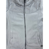 Koret Womens Medium Gray Full-Zip Fleece Jacket With Quilted Panels & Pockets