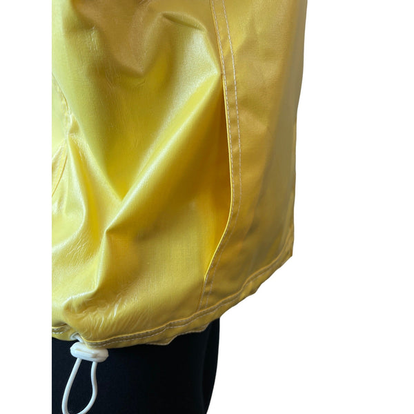 N.R.I Yellow Sleeveless Button Down Vest Jacket W Adjustable Hem Sz 6