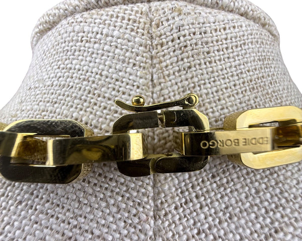 Eddie Borgo Gold Tone Chain Link Necklace Lobster Clasp Classic Design