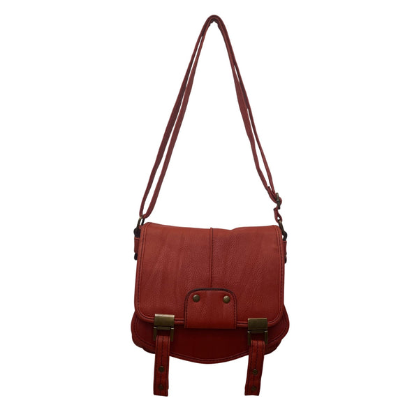 Jessica Simpson Women’s Orange Faux Leather Adjustable Strap Crossbody Bag Sz M