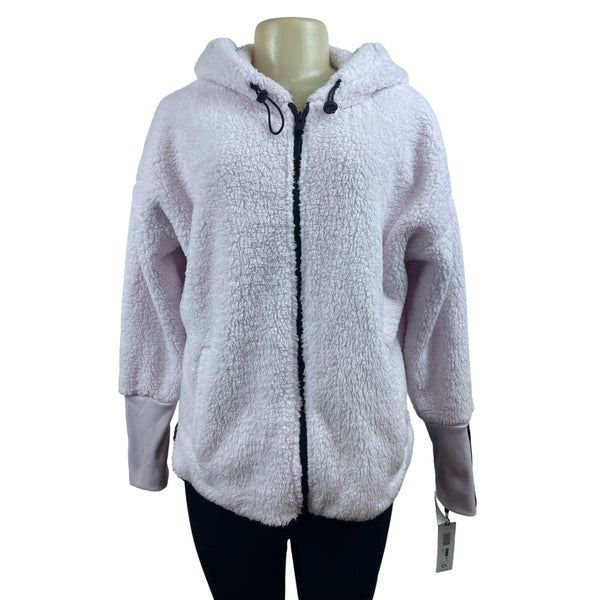 Calvin Klein Performance Light Pink Hoodie Zip Up Long Sleeve Sweater Sz L NWT