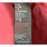 Topshop Womens Black Faux Leather Biker Jacket Size 6