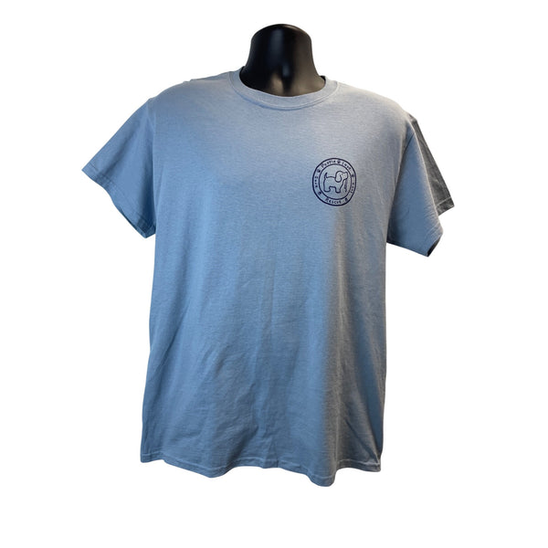 Puppie Love Dog Graphic T-Shirt Blue Men Gildan Ultra Size M - New