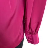 Vintage-Inspired Long Sleeve Blouse W/ Black Bow Tie Neck By Josephine Size 6