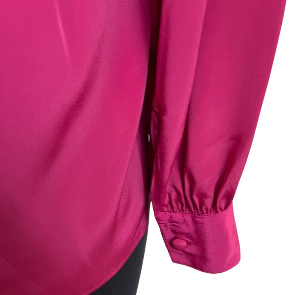 Vintage-Inspired Long Sleeve Blouse W/ Black Bow Tie Neck By Josephine Size 6