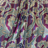 Vintage Yyes St. Clair Paisley Print Button-Up Long Sleeve Blouse Womens Size 12