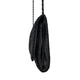 Unbranded Black Metallic Mesh Shoulder Bag Chain Strap Clutch Sz M