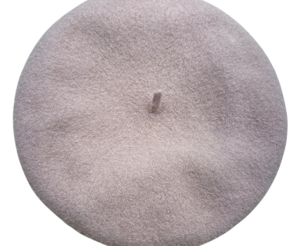 Vintage Women's Beige Wool Italian Beret Hat Stylish & Warm Accessory One Size