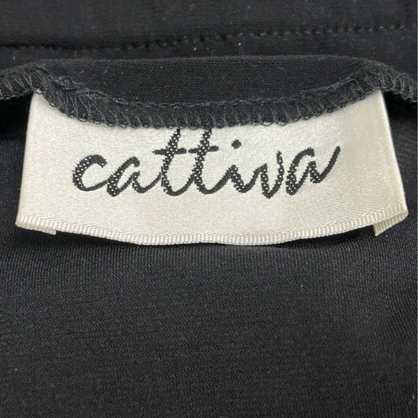 Vintage Cattiva Women’s Black Ruffled Off-Shoulder Top Size S - New