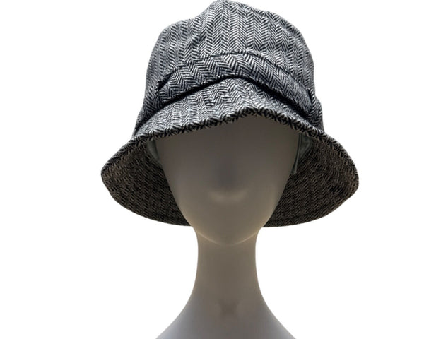 Womens Herringbone Bucket Hat With UPF 50+ Sun Protection