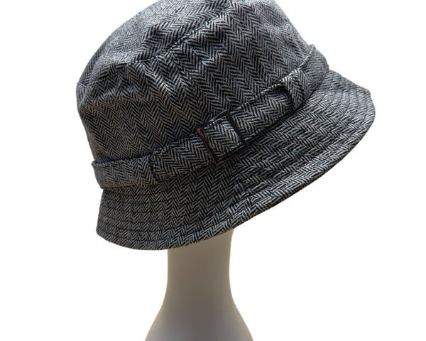 Womens Herringbone Bucket Hat With UPF 50+ Sun Protection