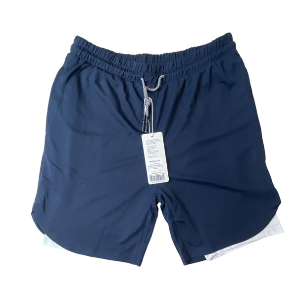 Aha Selected Men's Navy 2 in 1 Shorts Sz XL - NWT