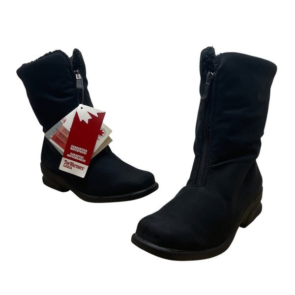 Toe Warmers Womens Black Insulated Waterproof Thermal Winter Boots 10W