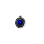 Norway Vintage Pewter Womens Silver & Blue Pendant Necklace Retro Minimalist Jewelry