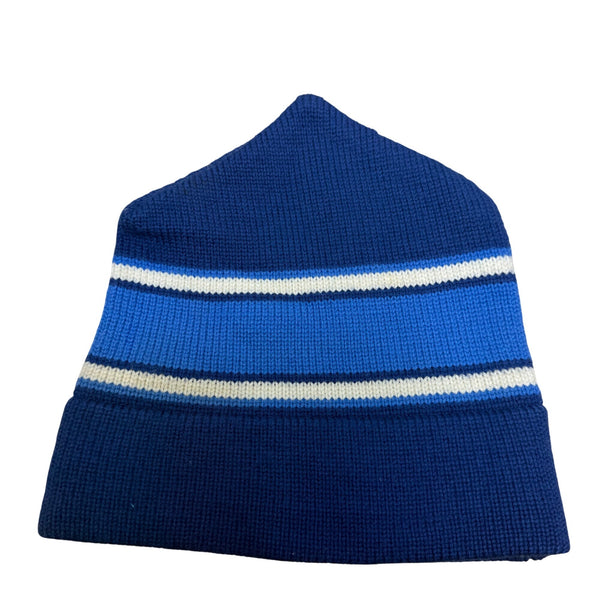Bar-W Originals Mens Navy & Blue Stripe Wool Beanie Hat One Size Vermont