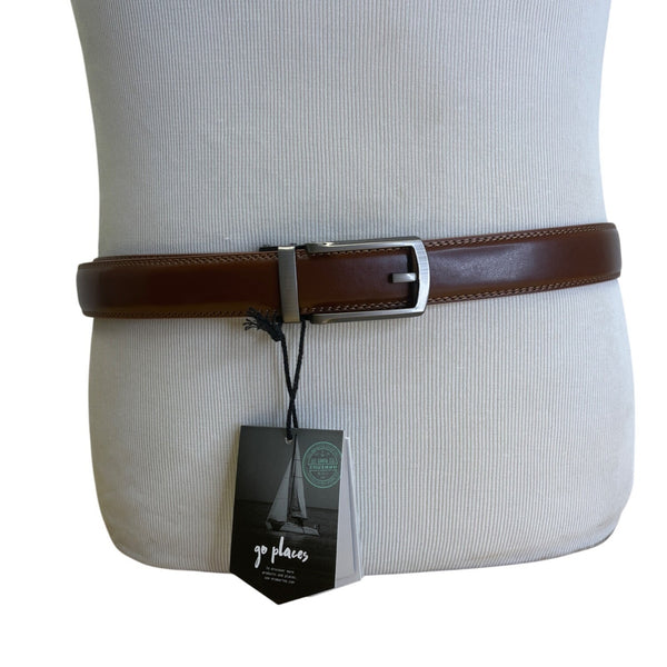 Mio Marino Genuine Leather Mens Adjustable Ratchet Belt Brown Customizable