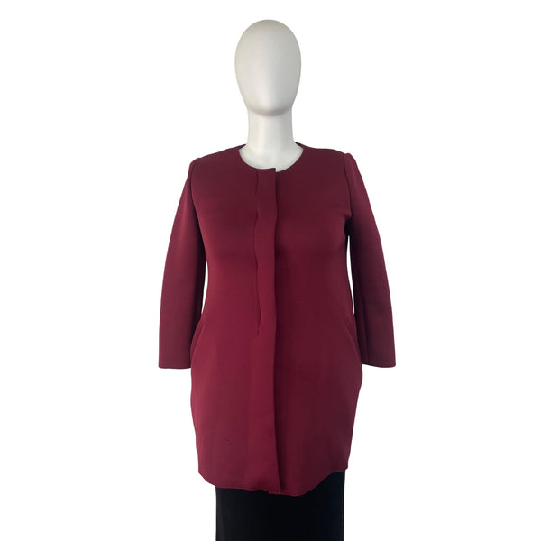 Alfani Women’s Magenta Button Closure Womens Blazer Jacket With Pockets Size L