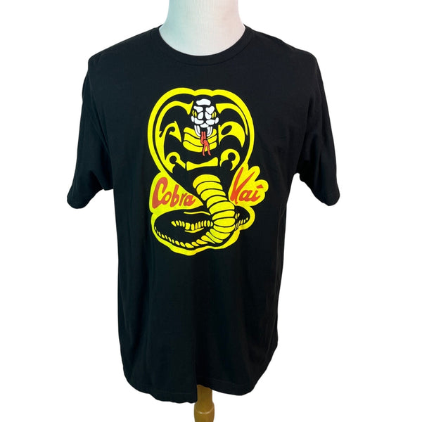 Cobra Kai BioWorld Black Cotton Mens Graphic T-Shirt Size XL