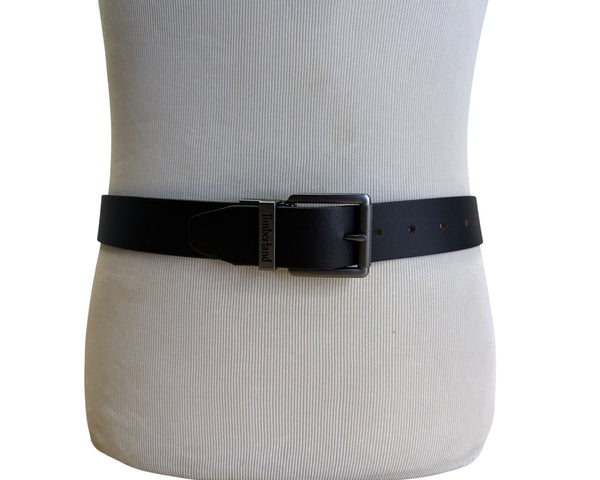 Timberland Mens Reversible Leather Belt With Metal Buckle Black/Brown
