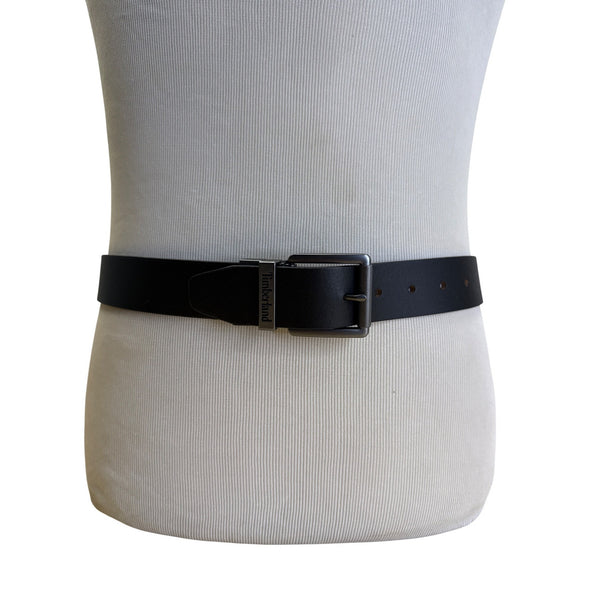 Timberland Mens Reversible Leather Belt With Metal Buckle Black/Brown